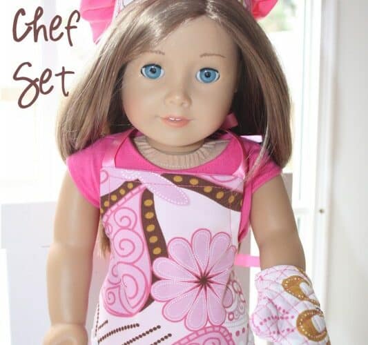 American Girl Skirt Set & Chef Set