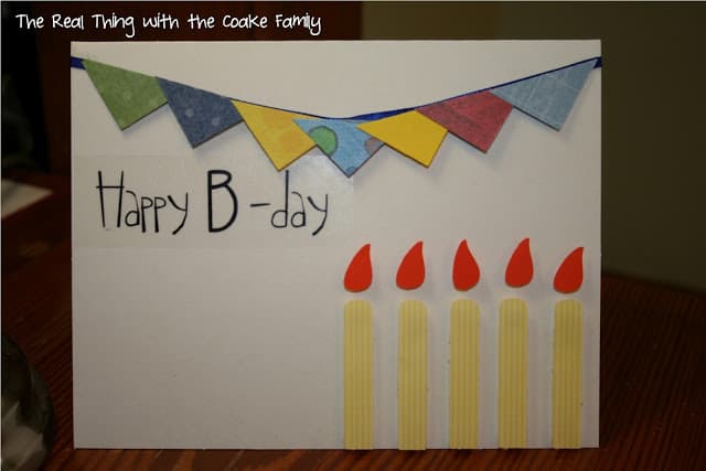 Pennant and Candles Birthday Card