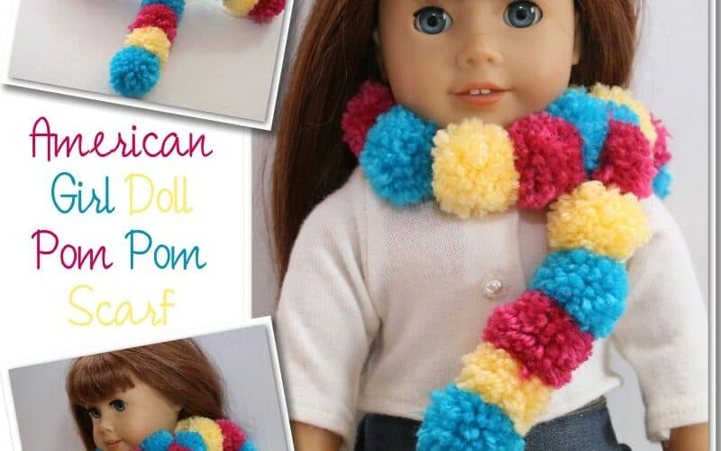 American Girl Doll Pom Pom Scarf