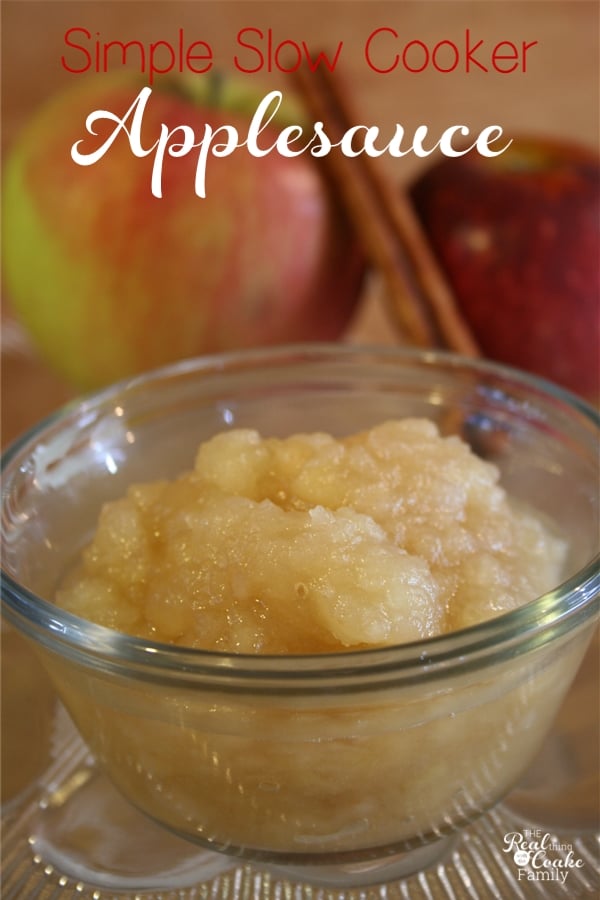 Slow Cooker Applesauce Recipe in a bowl
