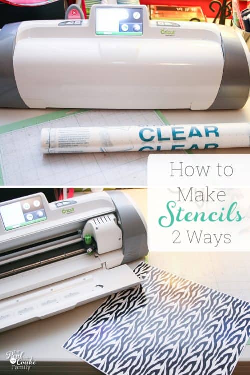 How to make DIY stencils 2 different ways with the Cricut. Love how easy this makes it to make custom stencils. Perfect!