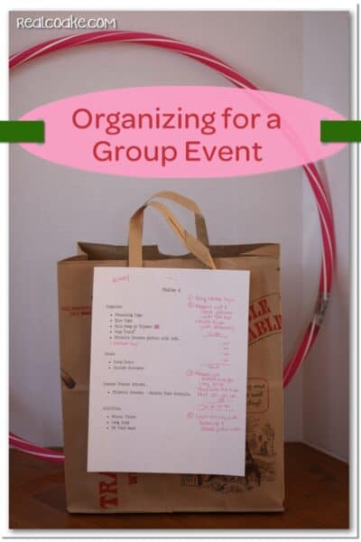 Event organization ideas and tips for easy set up of a large group event #girlscouts #event #organization #RealCoake