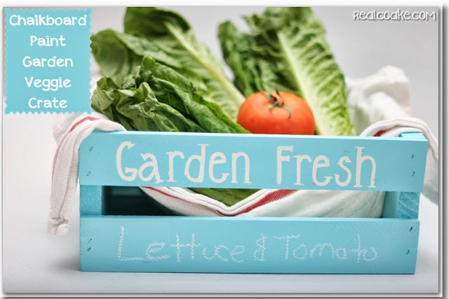 Teacher Gift Idea: Chalkboard Paint Veggie Crate