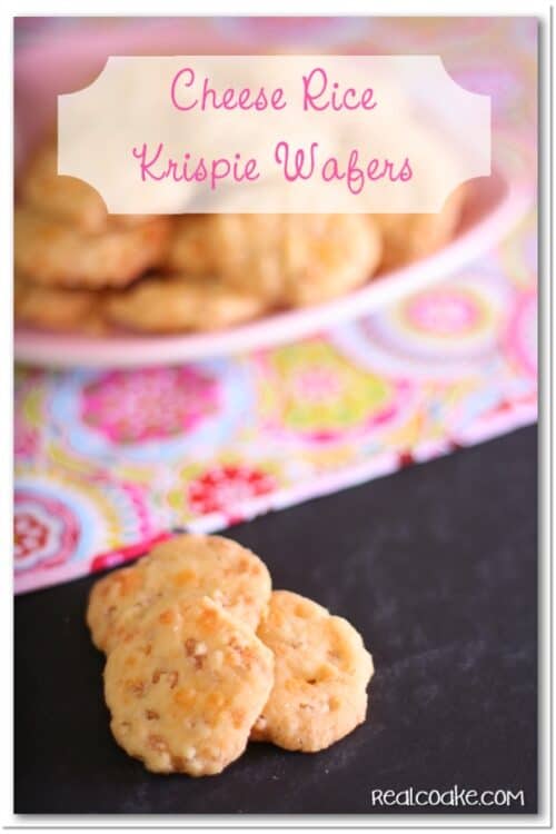 3 cheese Rice Krispie wafers