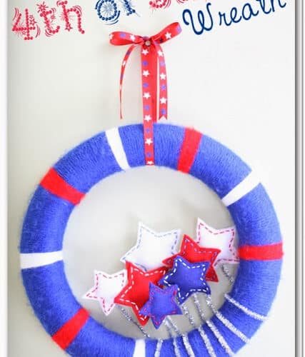 Star Spangled Wreath a 4th of July Craft