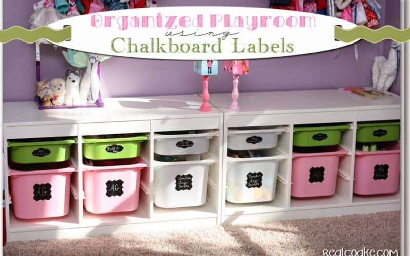 Chalkboard Labels for Organized Toy Storage