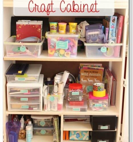 Craft Area Organization with Printable Labels