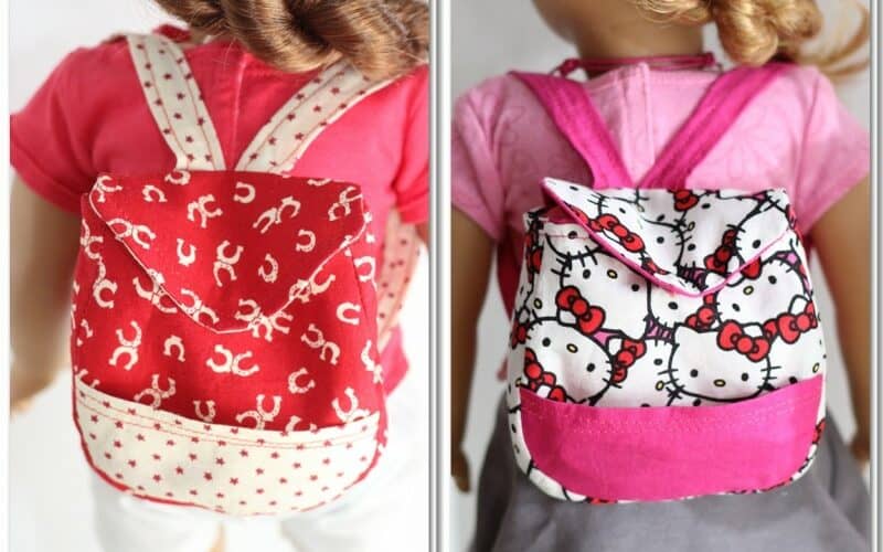 Back to School Backpacks {American Girl Doll Pattern}