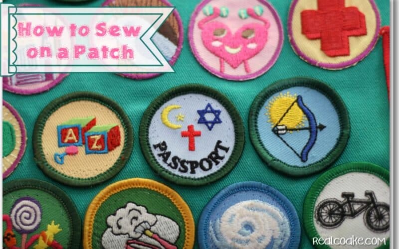 How to Sew on a Patch {Girl Scout Patches}