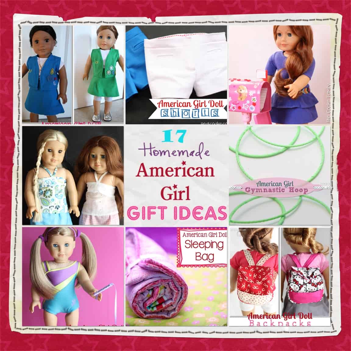 17 #AmericanGirlDoll #HomemadeGift Ideas. #AGDoll #Gift #Gifts #RealCoake