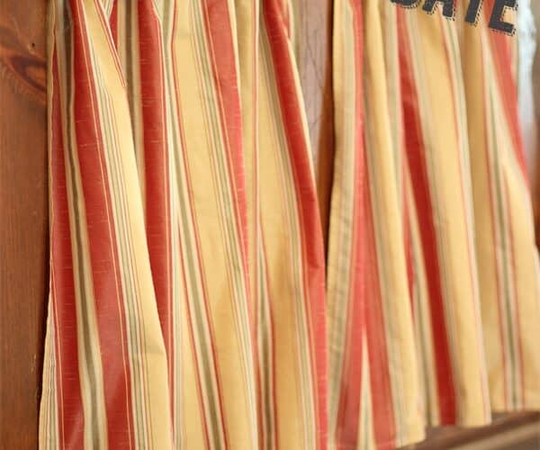 Easy Breezy New Cabinet Curtains {Kitchen Cabinet Ideas}