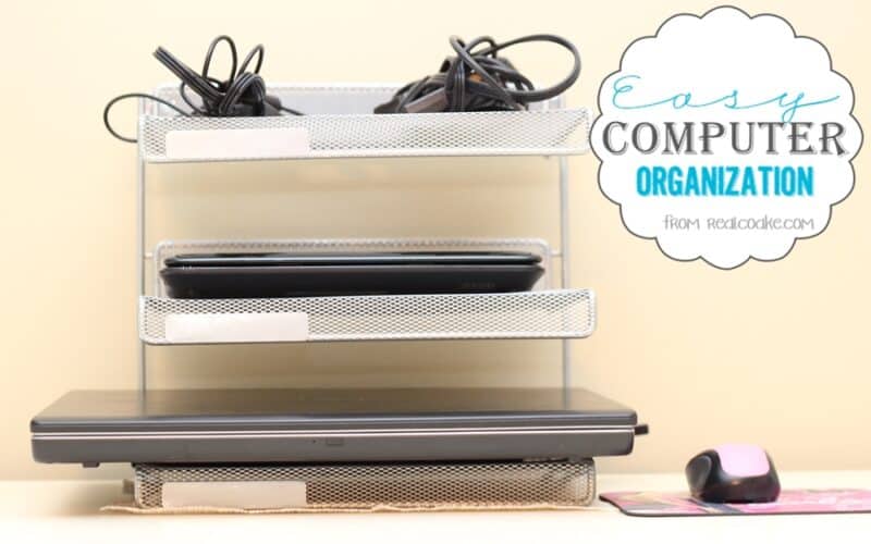 The Easy Way to Organize Your Computers {Organizing Your Home}