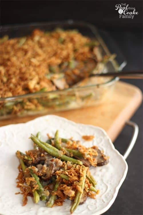 This recipe is amazing! It is a delicious whole food recipe for Green Bean Casserole perfect for our Thanksgiving dinner or Christmas table. Yum!