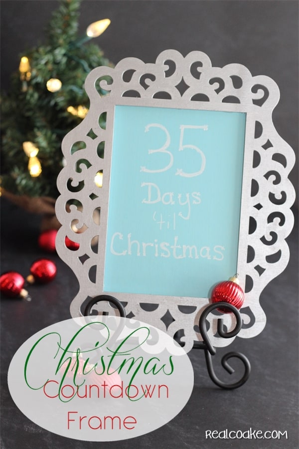 Laser cut frame turned into a cute and simple to make #ChristmasCountdown from #RealCoake