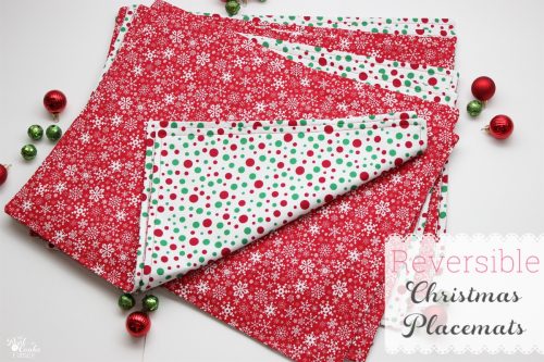 How to make placemats. Tutorial to make cute reverisble Christmas placemats. 