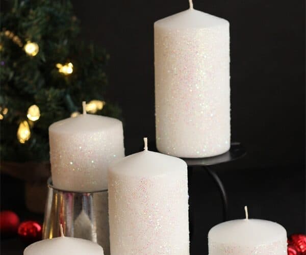 How to Make a Glitter Candle {DIY Home Decor}