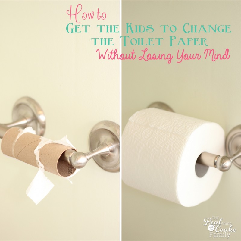 How to get the kids to change the toilet paper without losing your mind and coupons to help your mission from #RealCoake