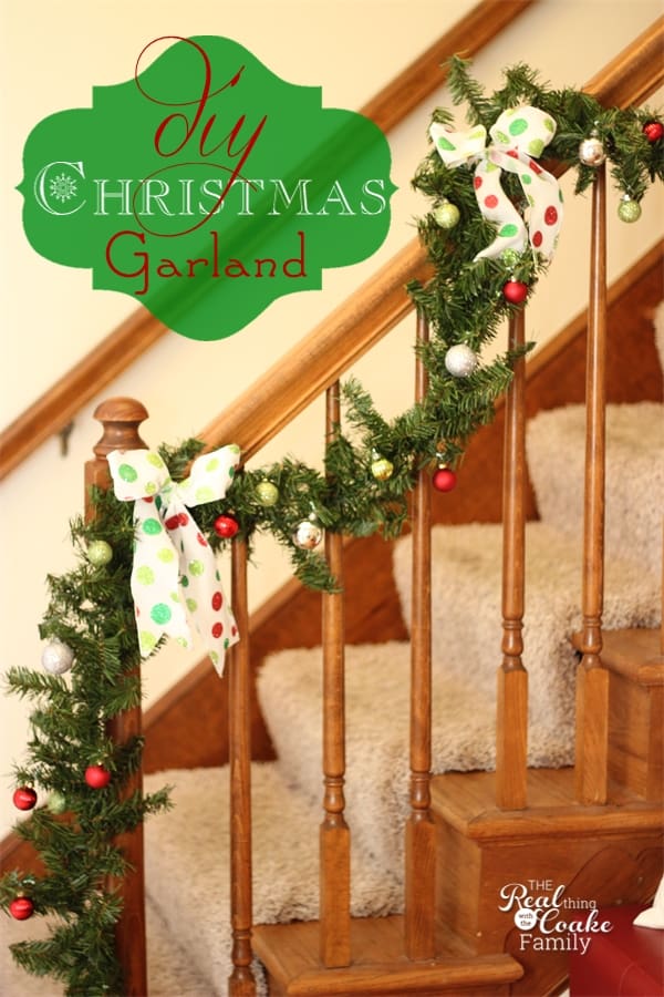 Christmas decorating ideas to make a Christmas Garland