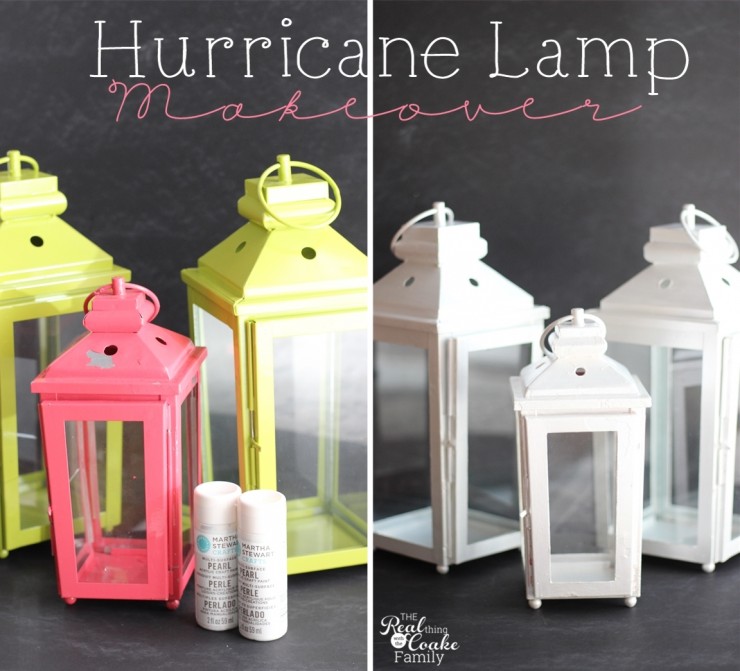 DIY makeover of hurricane lamps with tips and tricks for your own makeover from #RealCoake #HurricaneLamps #DIY