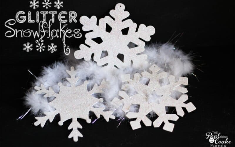 10 Minute Craft Ideas ~ Glitter Snowflakes