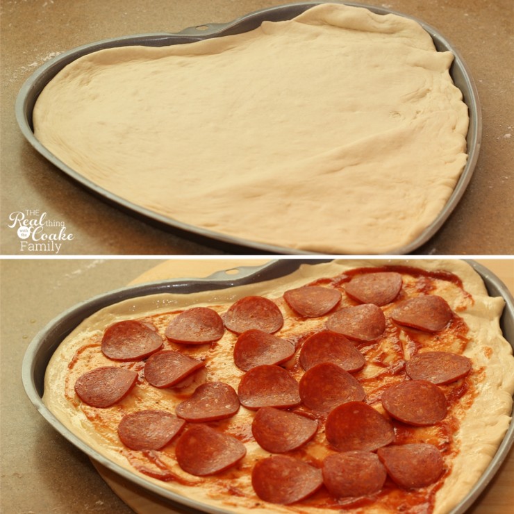 Great Family dinner ideas! Make Valentine's Day heart shaped pizza. #Valentines #FamilyDinner 