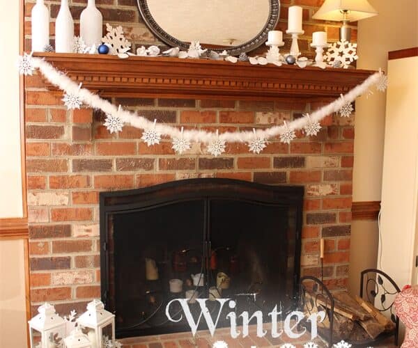 Mantel Decor ~ My Winter Mantel