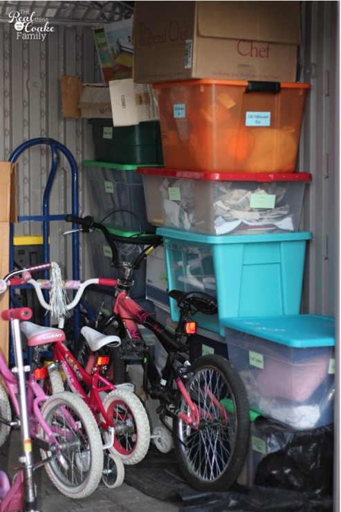 Storage organization system ~ Perfect for organizing your attic, shed, or garage storage bins. #Organization #Garage #Shed #Attic