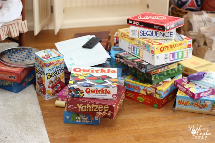 How to organize your games with tips and ideas for small spaces. #Organize #Organizing #Games