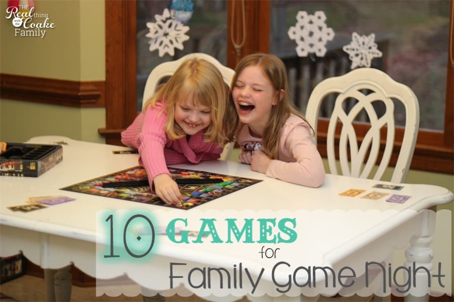 10 spectacular games for family game night along with tips how to have a regular game night with your family. #FamilyGameNight #GameNight #FamilyFun #RealCoake