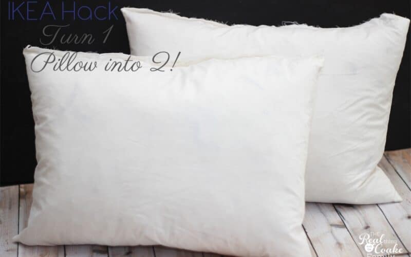 IKEA Hack ~ Turn 1 Pillow Into 2 Pillows