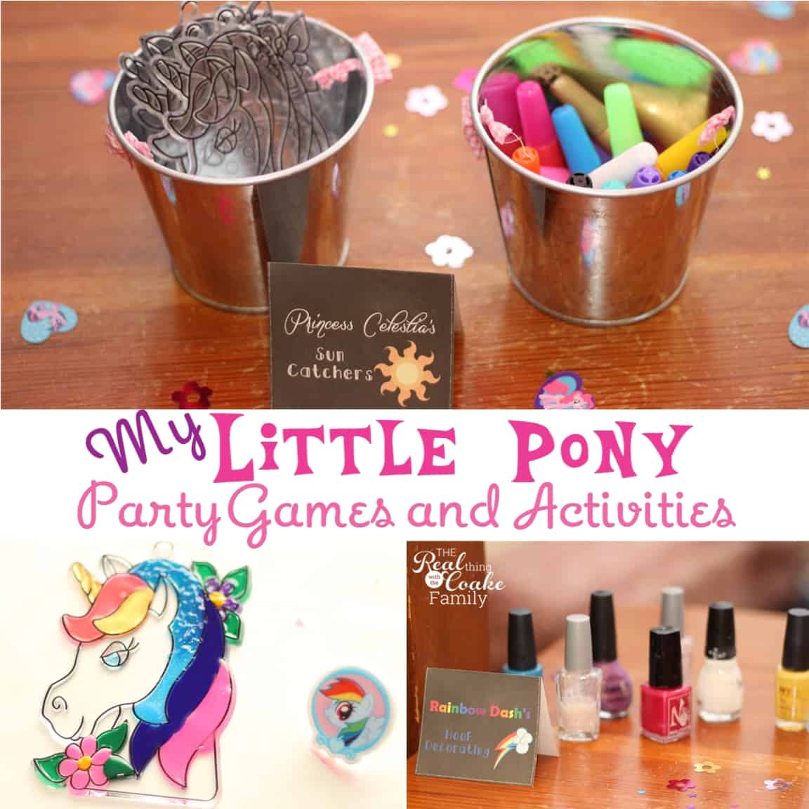 My Little Pony Games ~ Perfect for a My Little Pony themed birthday party! #MyLittlePony #MLP #Games #Birthday #Party #RealCoake 