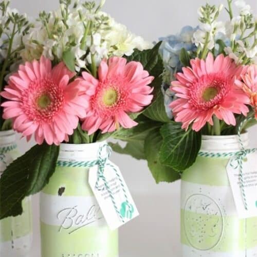 Gift Ideas ~ Make Gorgeous Mason Jar Vases
