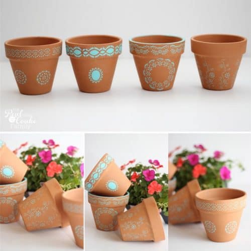Teacher Gifts ~ Make Stenciled Pots