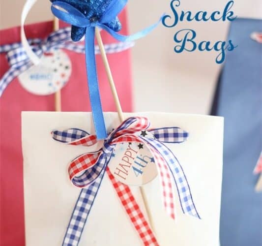 Adorable and Easy 4th of July Snack Bags