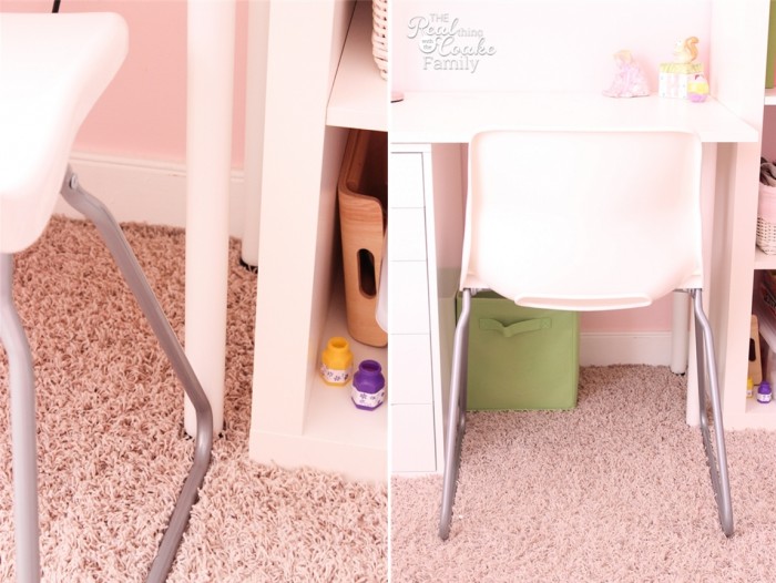 DIY Desk to fit into a IKEA Expedit custom built shelving unit. Perfect idea for a child's room, entertainment center, or home office. #DIY #desk #IKEA #RealCoake