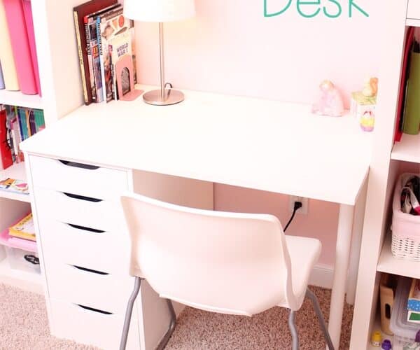 DIY Desk for IKEA Expedit Hack