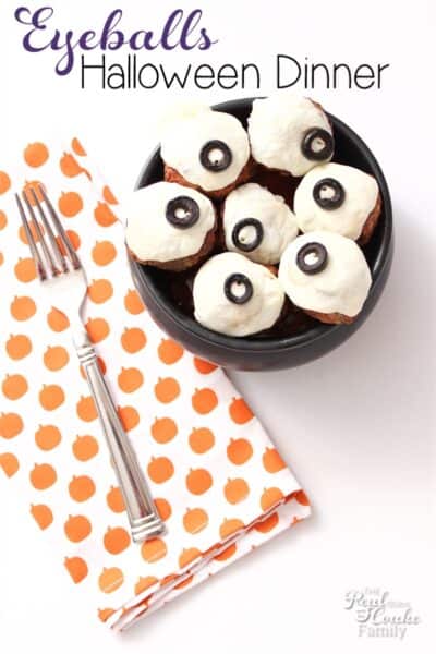 We have so much fun with Halloween food! This is an easy Halloween dinner idea that the whole family eats and loves!