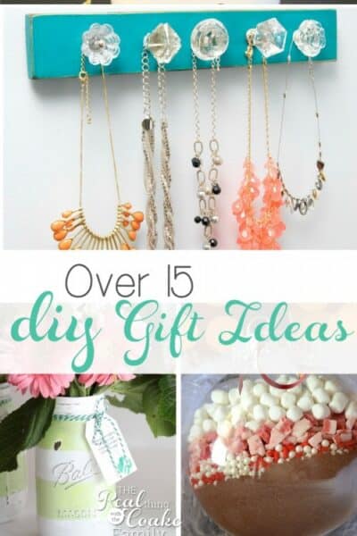 I love these great gift ideas! There are more than 15 DIY ideas for Christmas gifts (or anytime of the year). Most of them are quick, inexpensive and easy, too!