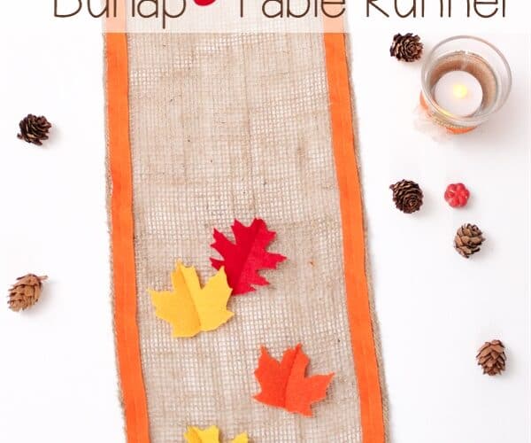 Thanksgiving DIY Burlap Table Runner