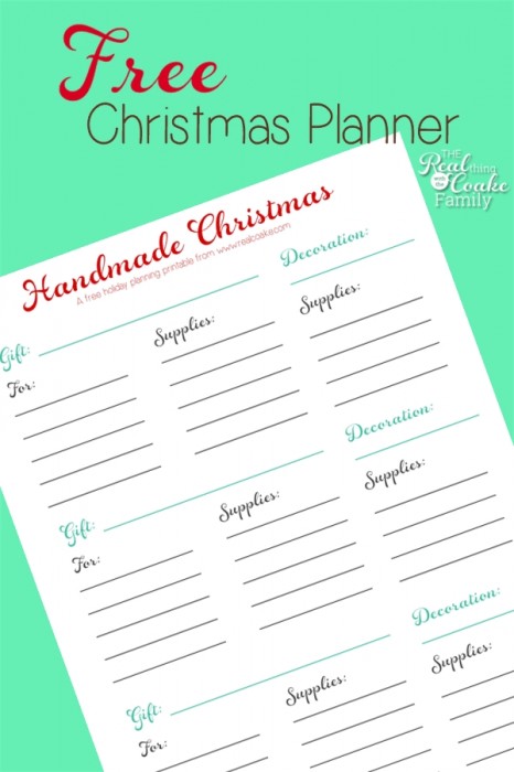 Love this free printable Christmas planner! It is perfect for planning my homemade Christmas gifts and decorations. Makes it easy to get what I need and be organized this year!