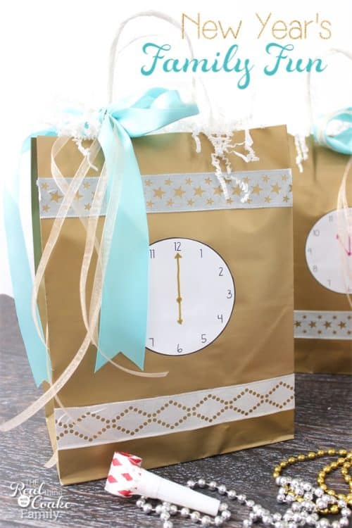 Love cute crafts like these bags. They will be perfect for our family New Year's Eve Party Ideas this year. Can't wait! Sponsored