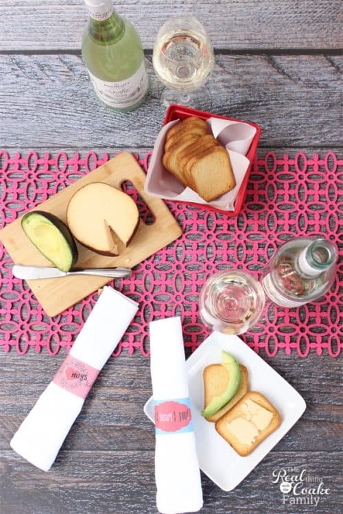 Simple and healthy Valentine's Day Appetizers ideas. Great idea for a Valentine's Day date after the kids go to bed. Sponsored