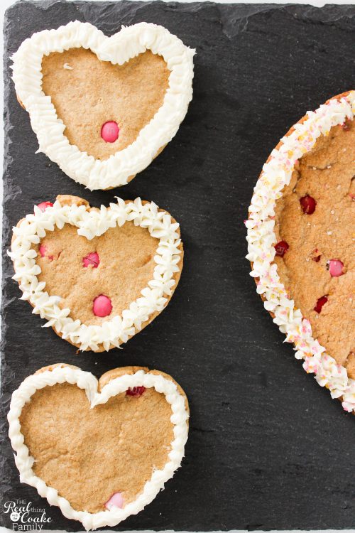 Yummy recipe to make easy chocolate chip cookies in heart shapes. These would be perfect Valentine's gift ideas for friends, kids, teens or my husband. 