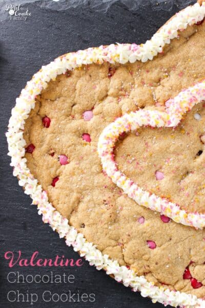 Yummy recipe to make easy chocolate chip cookies in heart shapes. These would be perfect Valentine's gift ideas for friends, kids, teens or my husband.