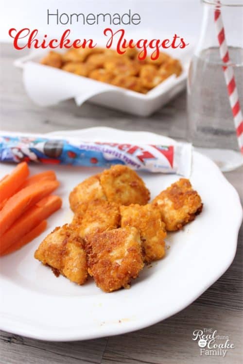 What's for dinner Mom? Words of dread... I can make these Homemade Chicken Nuggets that are a quick and easy dinner the whole family will eat and love! Perfect! Sponosred