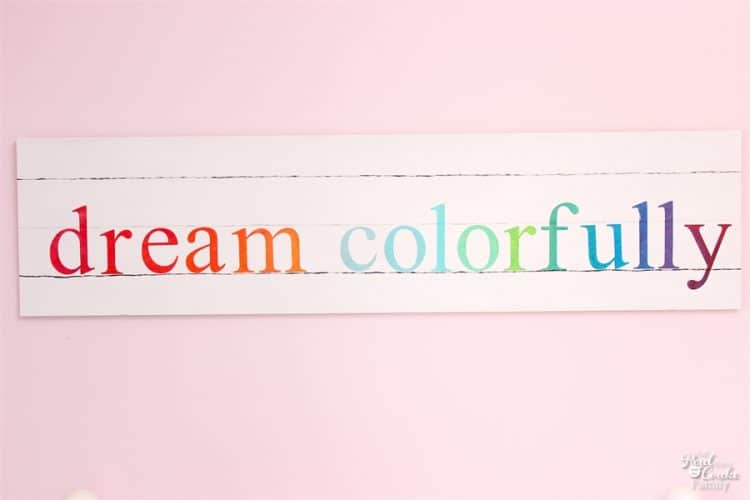 Love this PB Teen Knock Off Wall art! It is so colorful and a simple diy. Perfect  to add to my bedroom ideas for my home decor. It cost only $4!!!