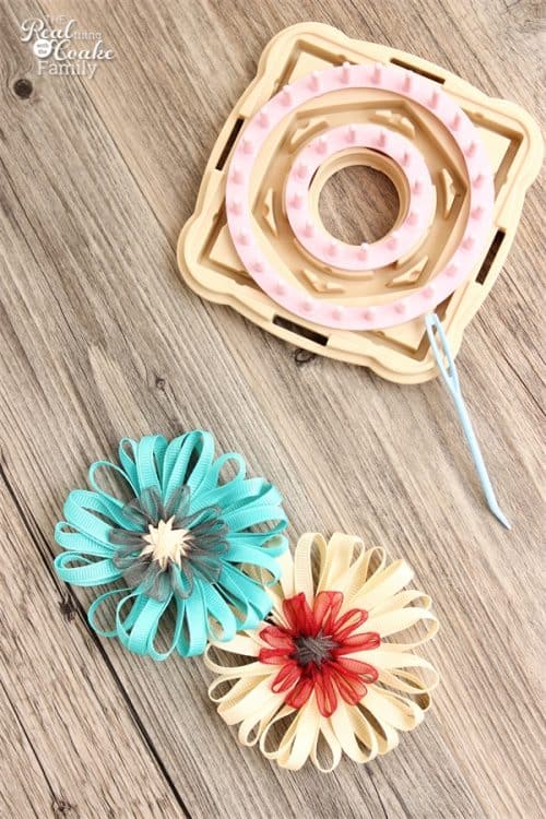 What a fun idea! Take an unfinished wood picture frame and turn it into a diy wreath with cute ribbon flowers. Great inexpensive idea for my home decor.