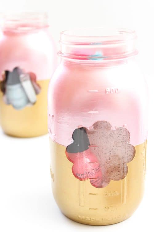 These will make great Mother's Day gifts or great gift ideas for teachers or just because. The Mason jars are so pretty and filled to create a Manicure or a Pedicure in a jar... our nails will love this gift idea.