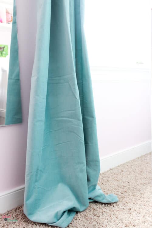 curtains too long hanging on the ground
