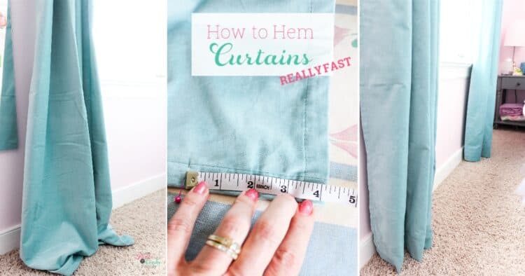 How to Easily Hem Super Long IKEA Curtains 